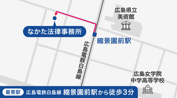 なかた法律事務所のマップ