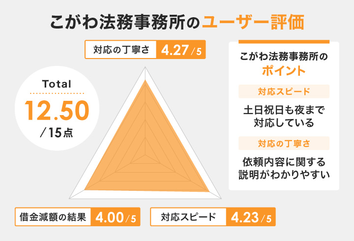 こがわ法務事務所のレーダーチャート