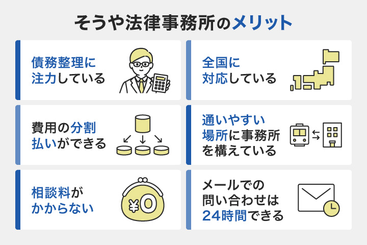 そうや法律事務所のメリット